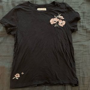 Abercrombie & Fitch Soft Embroidered Floral Tee
